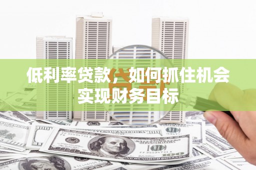 长岭低利率贷款，如何抓住机会实现财务目标