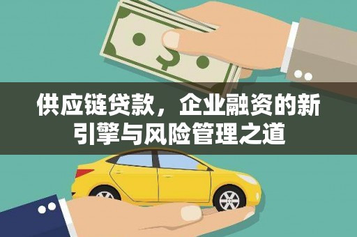 长岭供应链贷款，企业融资的新引擎与风险管理之道
