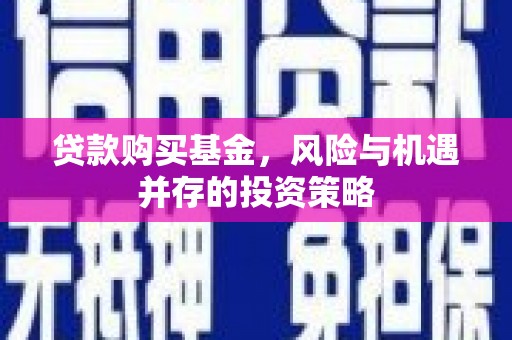 长岭贷款购买基金，风险与机遇并存的投资策略