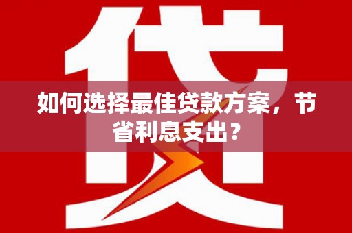 长岭如何选择最佳贷款方案，节省利息支出？