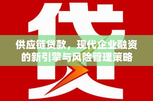 长岭供应链贷款，现代企业融资的新引擎与风险管理策略