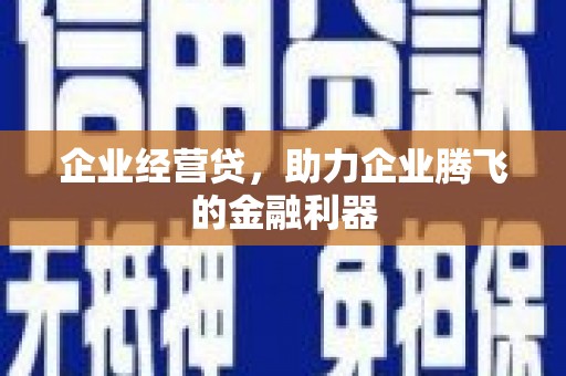 长岭企业经营贷，助力企业腾飞的金融利器