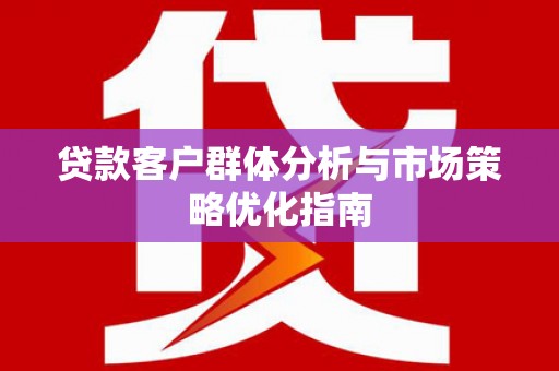 长岭贷款客户群体分析与市场策略优化指南