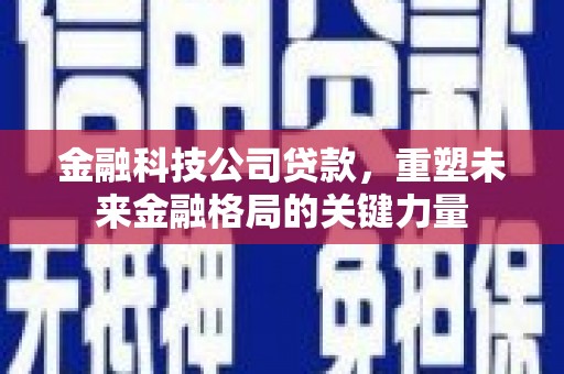 长岭金融科技公司贷款，重塑未来金融格局的关键力量