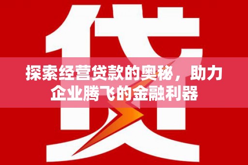长岭探索经营贷款的奥秘，助力企业腾飞的金融利器