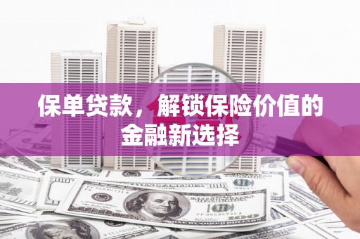 长岭保单贷款，解锁保险价值的金融新选择