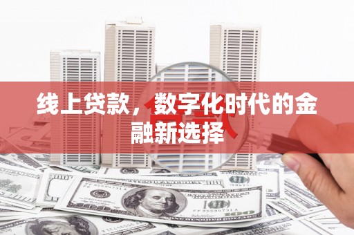 长岭线上贷款，数字化时代的金融新选择