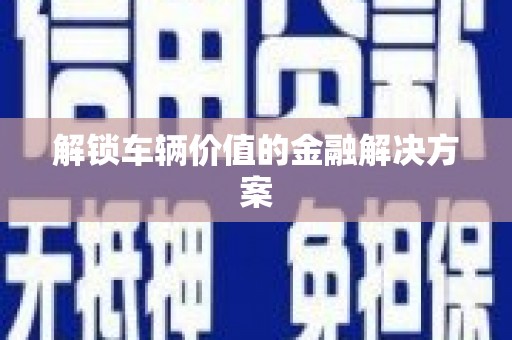 长岭解锁车辆价值的金融解决方案