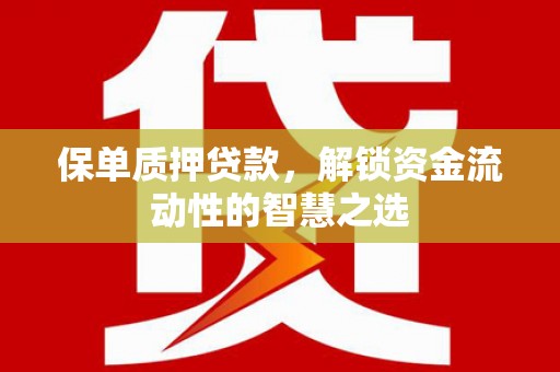 长岭保单质押贷款，解锁资金流动性的智慧之选